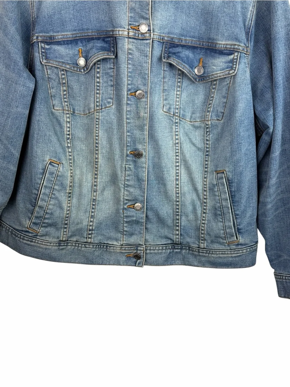 Lands End | Blue Denim Button Classic Jean Jacket